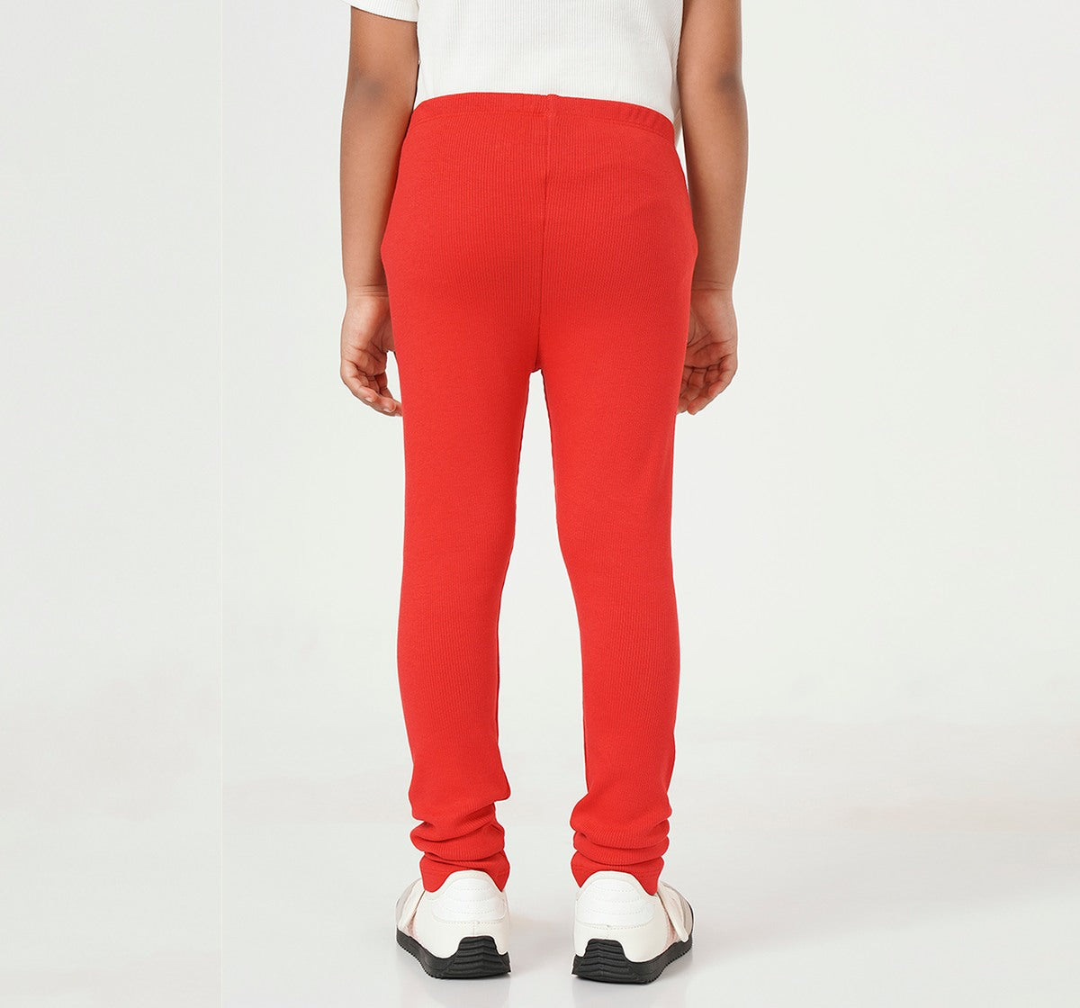 Rib Leggings 2X2 Lycra Rib Red