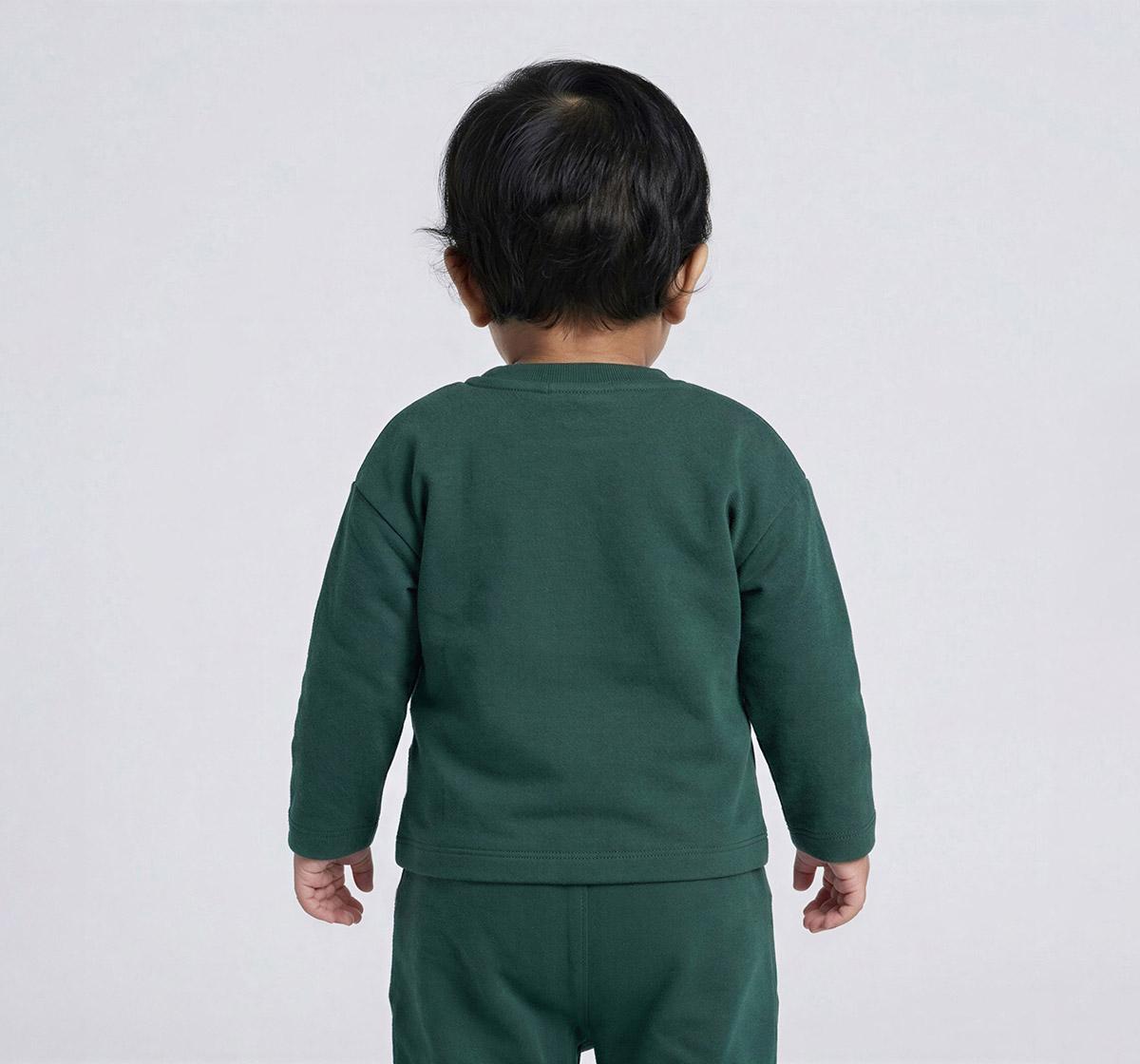 Antifit Embroidered Tee with Applique Green