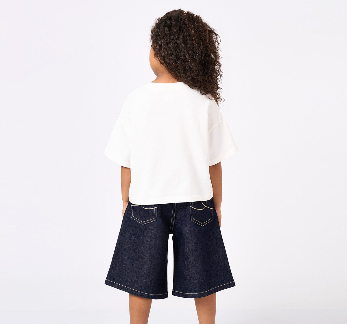 Looper T Shirt with Silver Studs Off White